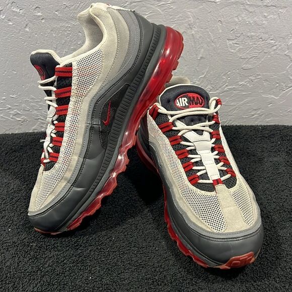 ?? NIKE Air Max 24-7 Shoes Volt Black Red Gray 397252-001 2010 Men Sz 11.5 - E main image 14
